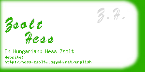 zsolt hess business card